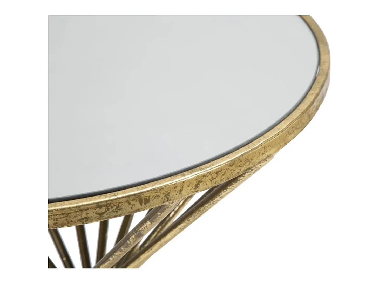 Mesa de Centro VKH549, Ouro, 42x42x50 cm, Kendra Home
