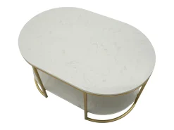 Mesa de Centro VKH791, Ouro, 90x60x45 cm, Kendra Home