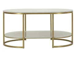 Mesa de Centro VKH791, Ouro, 90x60x45 cm, Kendra Home