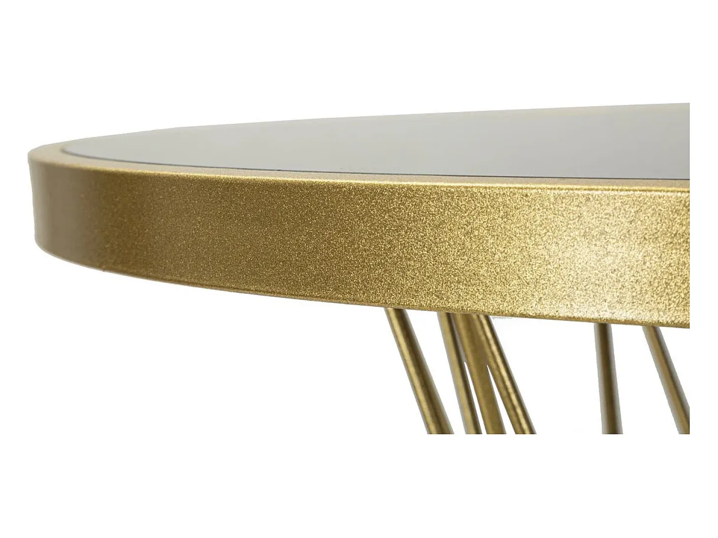 Mesa de Centro VKH805, Ouro, 70x70x103 cm, Kendra Home