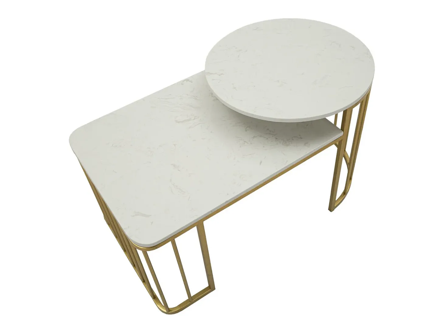 Mesa de Centro VKH792, Ouro, 90x50x50 cm, Kendra Home