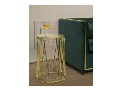 Mesa de Centro VKH520, Ouro, 37x37x58 cm, Kendra Home