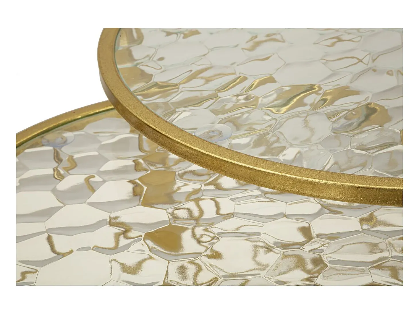 Mesa de Centro VKH567, Ouro, 70x70x45 cm, Kendra Home