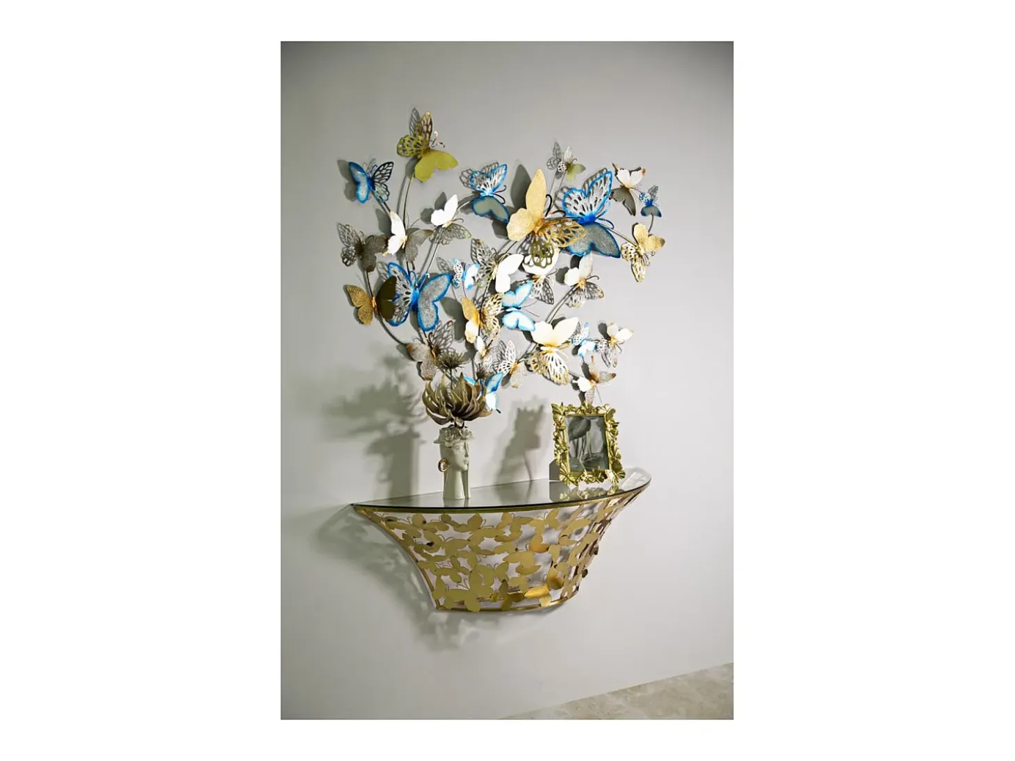 Mesa de Centro VKH554, Ouro, 120x40,5x37,2 cm, Kendra Home