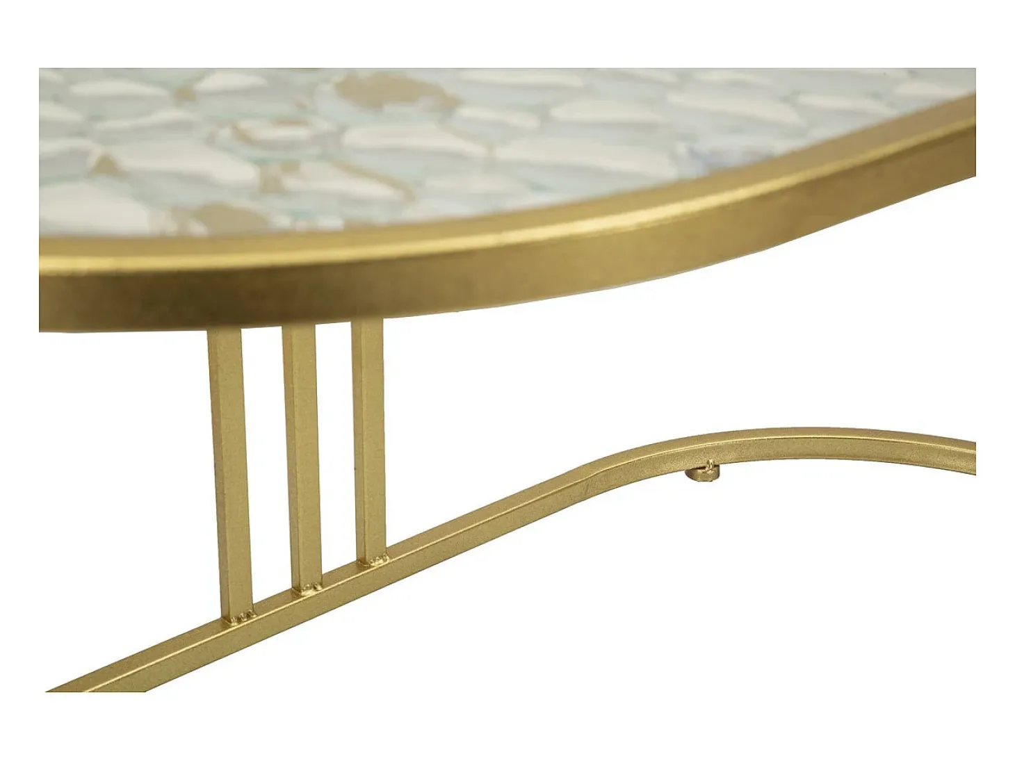 Mesa de Centro VKH797, Ouro, 90x50x45 cm, Kendra Home