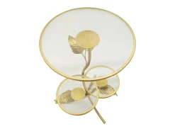 Mesa de Centro VKH802, Ouro, 54x54x69,5 cm, Kendra Home