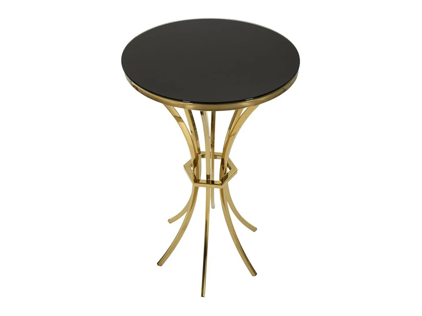 Mesa de Centro VKH879, Ouro, 50x50x92 cm, Kendra Home