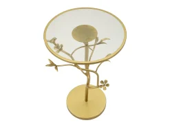 Mesa de Centro VKH804, Ouro, 38x38x60 cm, Kendra Home