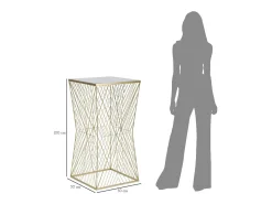Mesa de Centro VKH594, Ouro, 50x50x100 cm, Kendra Home
