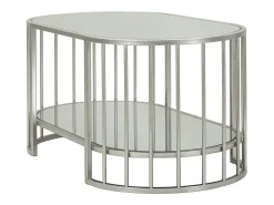 Mesa de Centro VKH793, Prata, 90x50x45 cm, Kendra Home