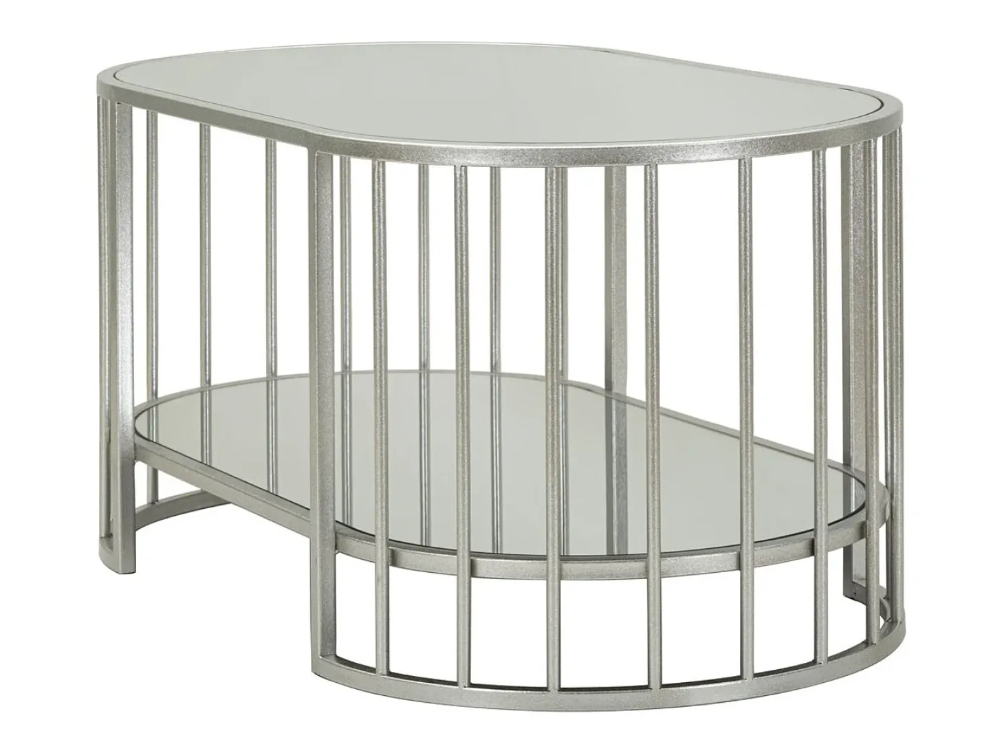 Mesa de Centro VKH793, Prata, 90x50x45 cm, Kendra Home