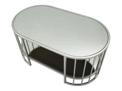Mesa de Centro VKH793, Prata, 90x50x45 cm, Kendra Home