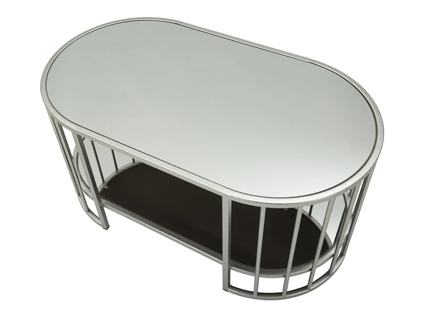 Mesa de Centro VKH793, Prata, 90x50x45 cm, Kendra Home