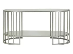 Mesa de Centro VKH793, Prata, 90x50x45 cm, Kendra Home