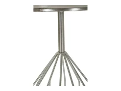 Mesa de Centro VKH532, Prata, 37,5x37,5x58 cm, Kendra Home