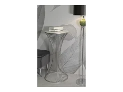 Mesa de Centro VKH581, Prata, 50x50x100 cm, Kendra Home