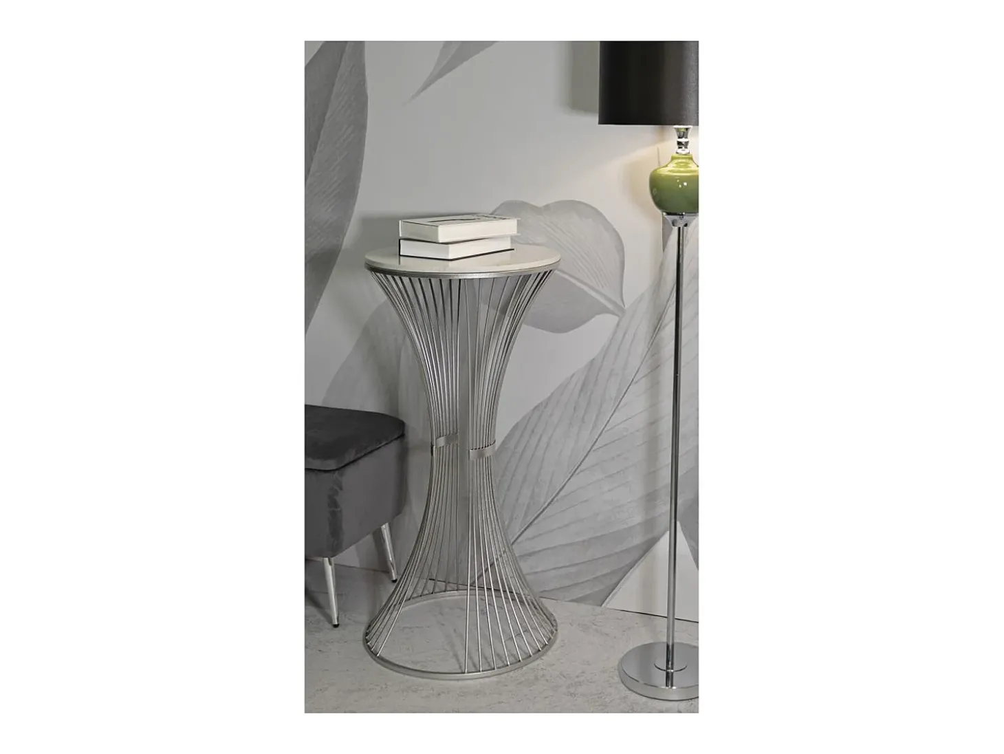 Mesa de Centro VKH581, Prata, 50x50x100 cm, Kendra Home
