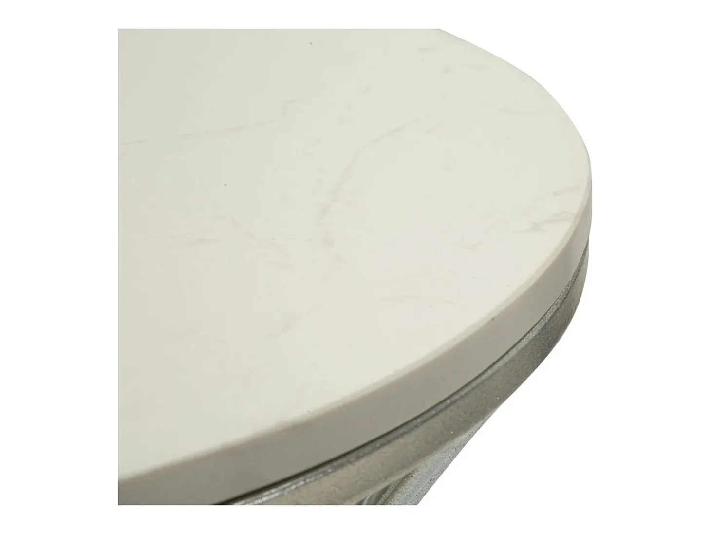 Mesa de Centro VKH582, Prata, 40x40x79 cm, Kendra Home
