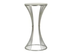 Mesa de Centro VKH582, Prata, 40x40x79 cm, Kendra Home