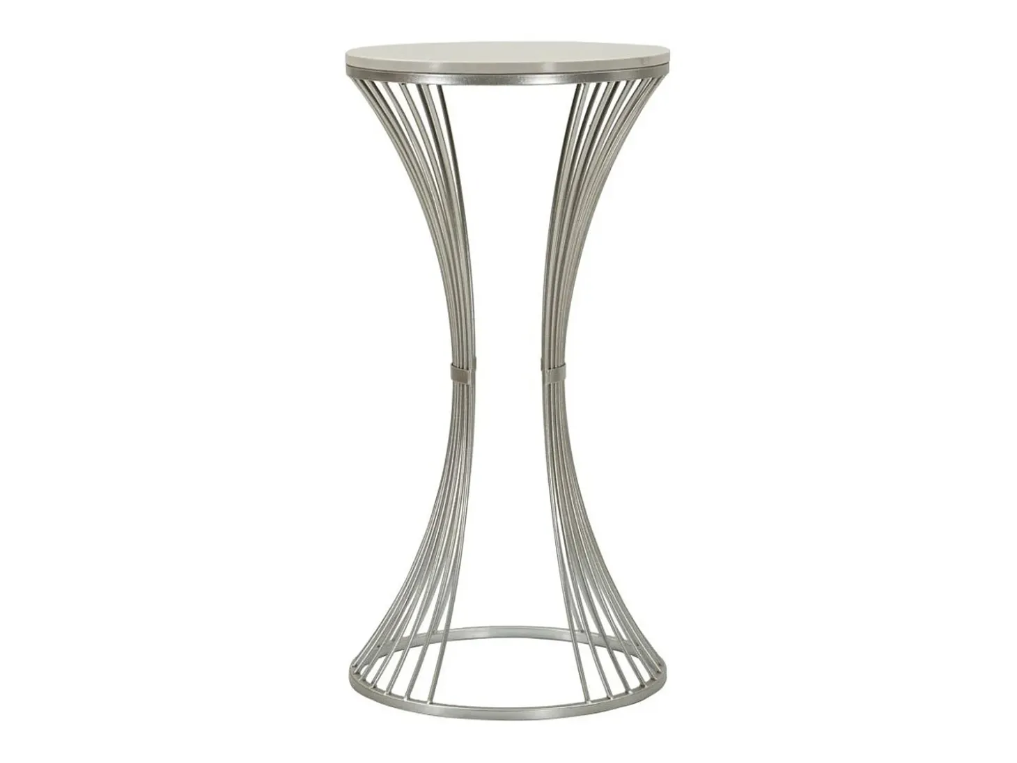 Mesa de Centro VKH582, Prata, 40x40x79 cm, Kendra Home
