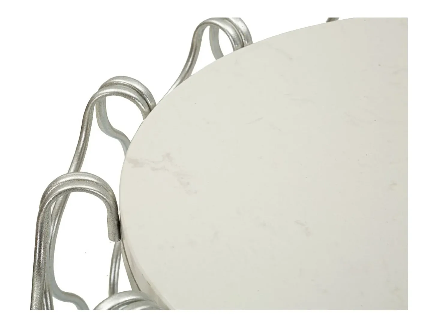 Mesa de Centro VKH530, Prata, 47,5x47,5x61,5 cm, Kendra Home
