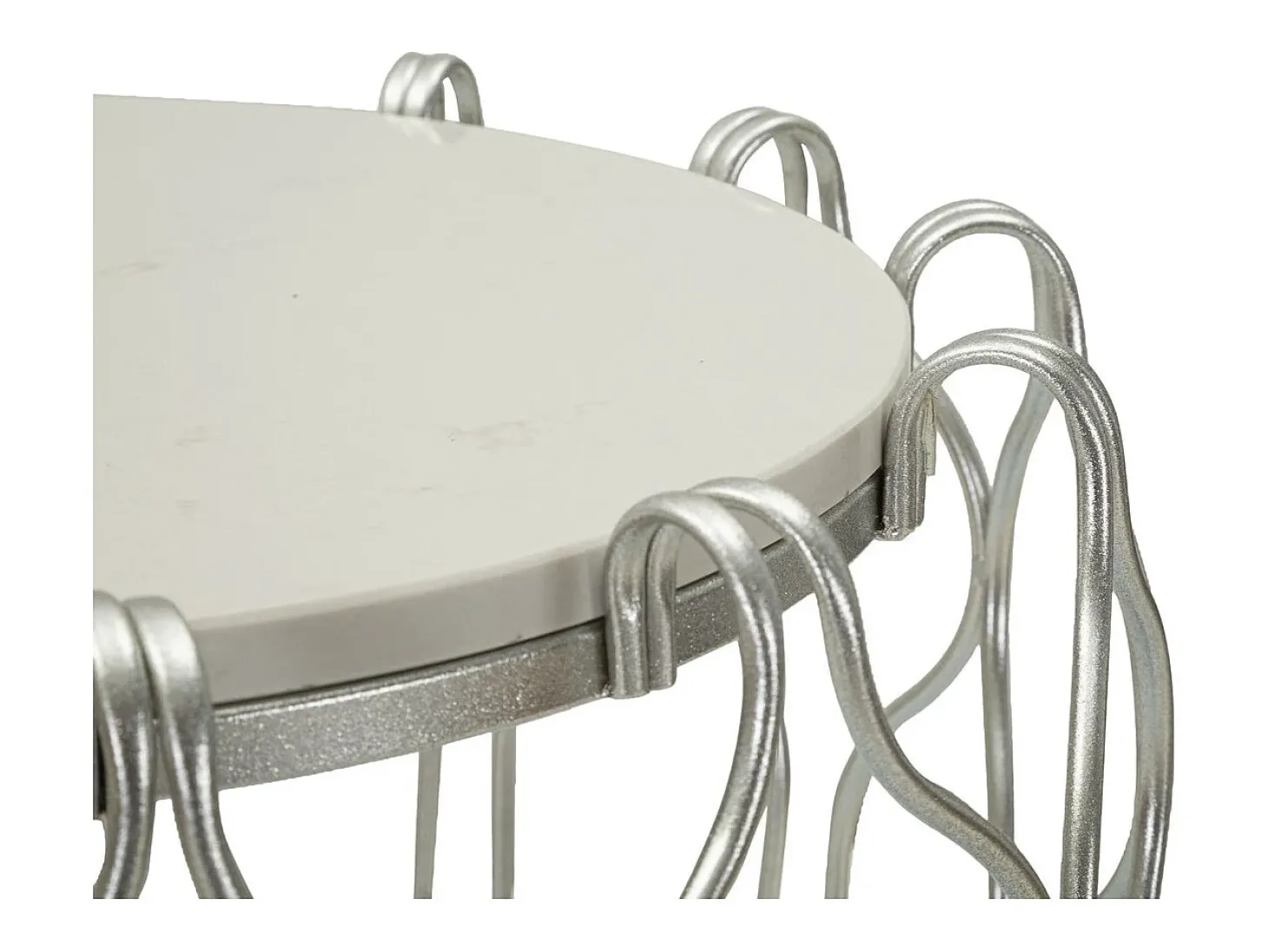 Mesa de Centro VKH530, Prata, 47,5x47,5x61,5 cm, Kendra Home