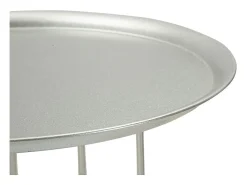 Mesa de Centro VKH583, Prata, 40x40x76 cm, Kendra Home