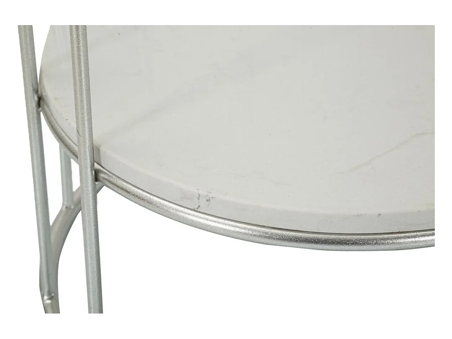 Mesa de Centro VKH583, Prata, 40x40x76 cm, Kendra Home