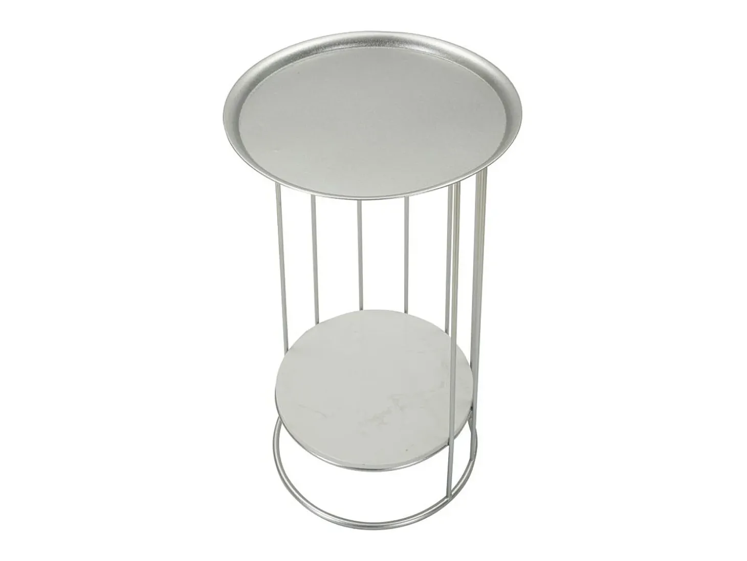 Mesa de Centro VKH583, Prata, 40x40x76 cm, Kendra Home