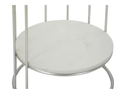 Mesa de Centro VKH583, Prata, 40x40x76 cm, Kendra Home