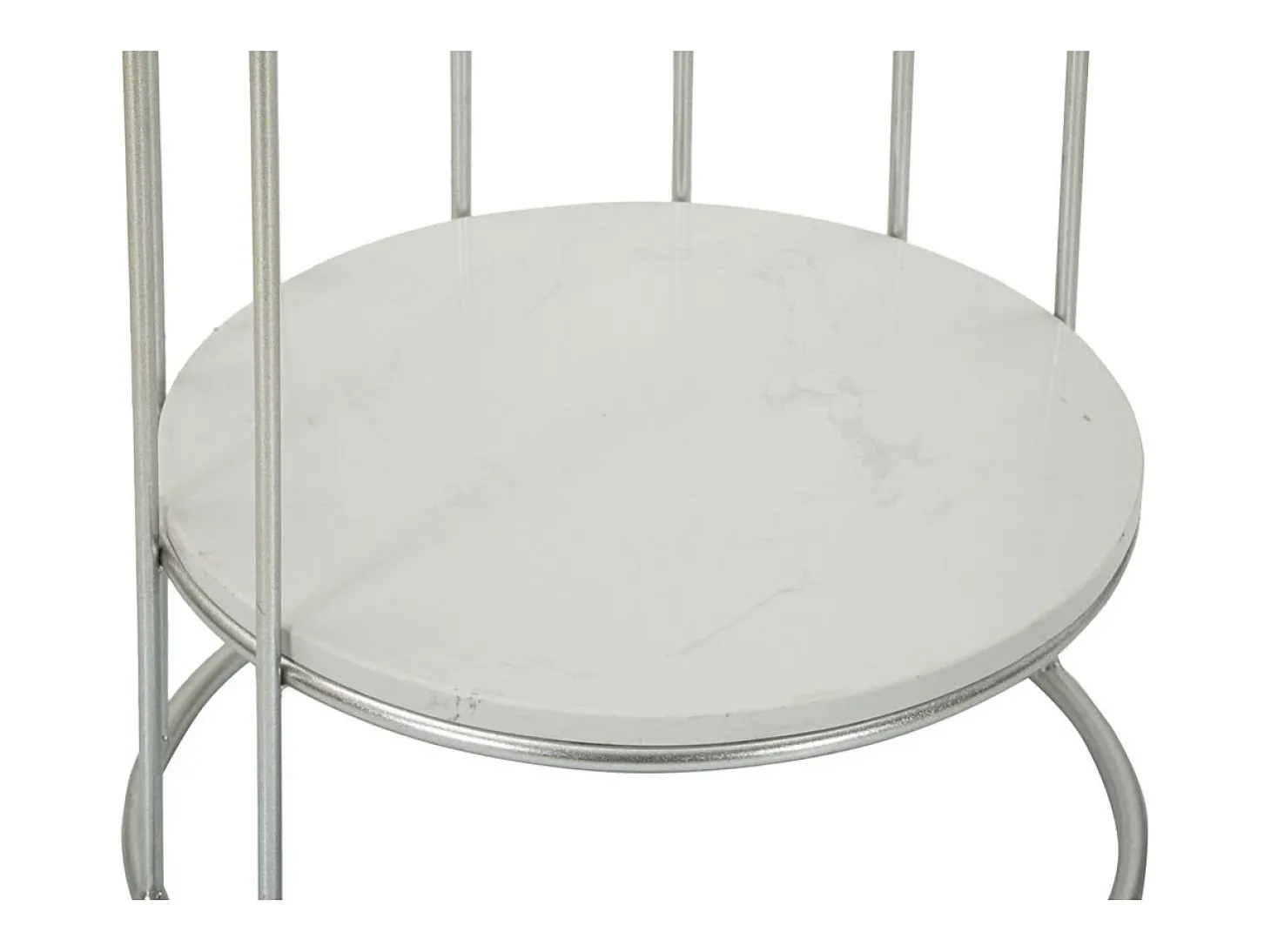Mesa de Centro VKH583, Prata, 40x40x76 cm, Kendra Home