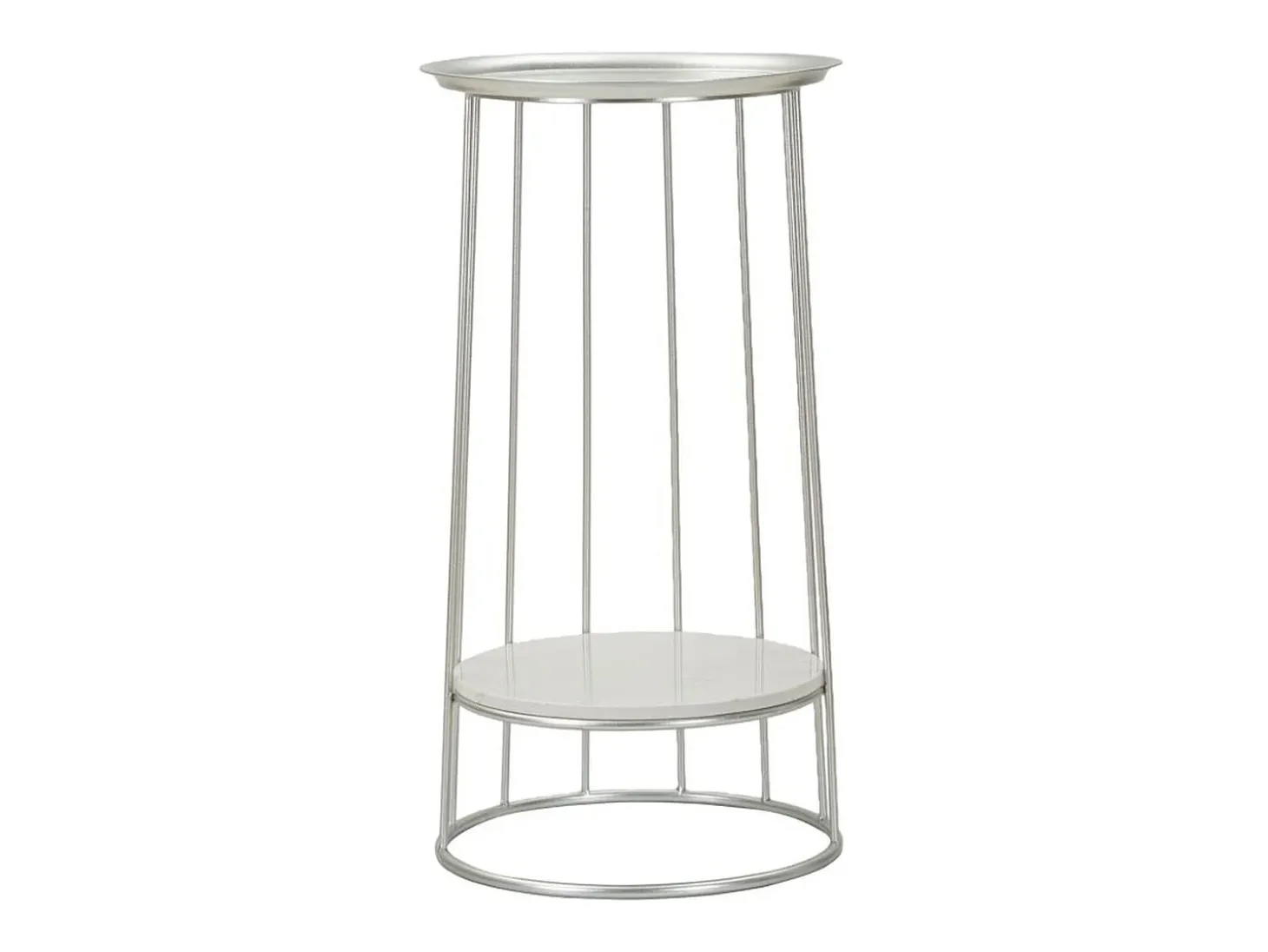 Mesa de Centro VKH583, Prata, 40x40x76 cm, Kendra Home