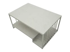 Mesa de Centro VKH790, Prata, 90x45x60 cm, Kendra Home