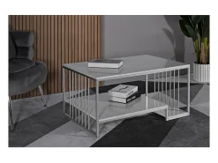 Mesa de Centro VKH790, Prata, 90x45x60 cm, Kendra Home