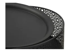 Mesa de Centro VKH521, Preto, 40x40x65 cm, Kendra Home