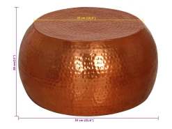 Mesa de centro Ø55x28 cm alumínio
