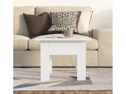 Mesa de centro 55x55x42 cm aglomerado branco PT395264