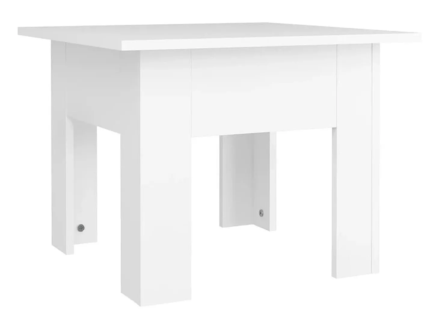 Mesa de centro 55x55x42 cm aglomerado branco PT395264