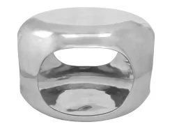 Mesa de centro 50x50x30 cm alumínio prateado PT829485