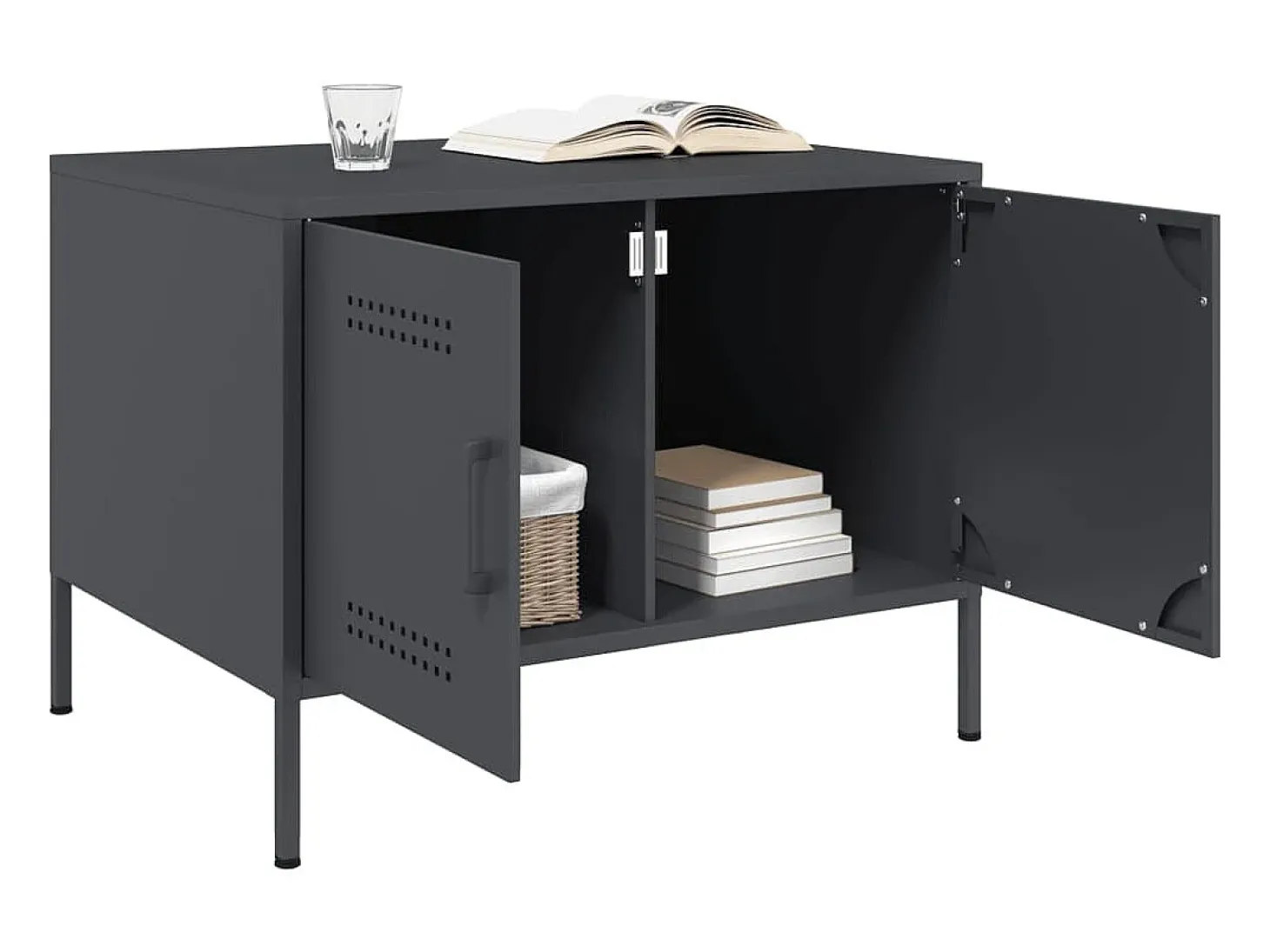 Mesa de centro 68x50x50,5 cm aço antracite PT188294