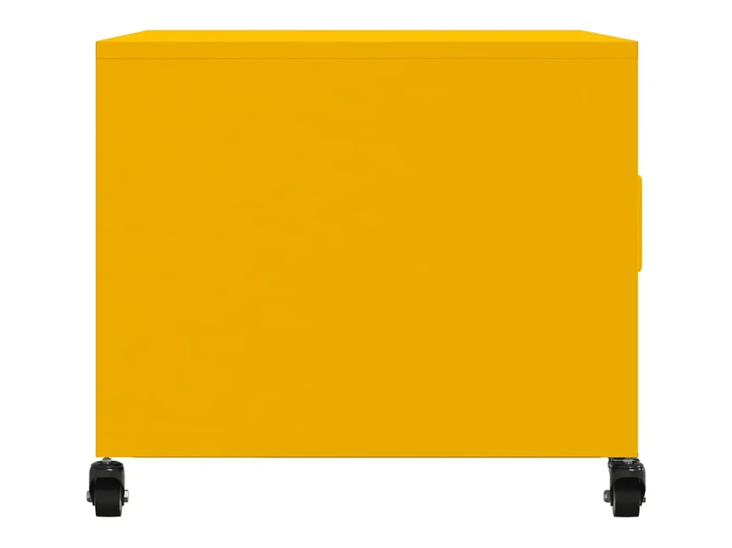 Mesa de centro 68x50x43,5 cm aço amarelo mostarda