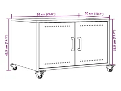 Mesa de centro 68x50x43,5 cm aço antracite