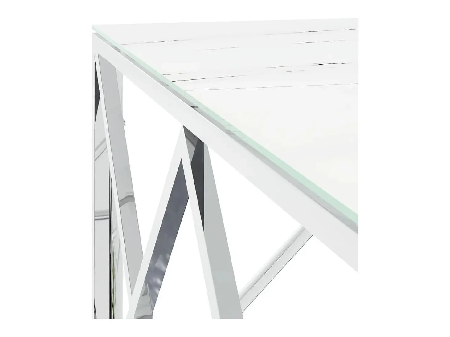 Mesa de centro 80x80x40 cm aço inoxidável e vidro prateado