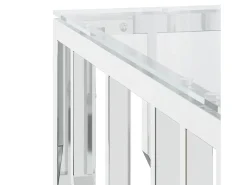 Mesa de centro 80x80x40 cm aço inoxidável e vidro PT936359