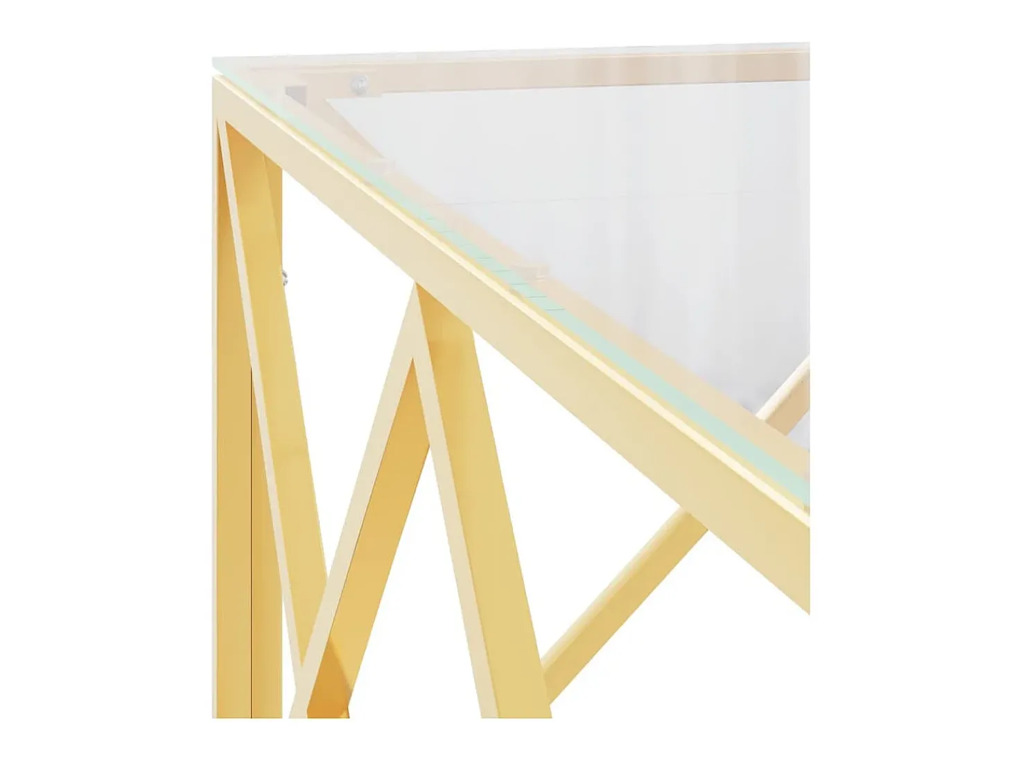 Mesa de centro 80x80x40 cm aço inoxidável e vidro PT953814
