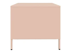 Mesa de centro 101,5x50x43,5 cm aço laminado a frio rosa
