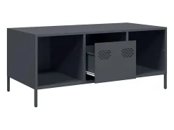 Mesa de centro 101,5x50x43,5 cm aço laminado a frio antracite