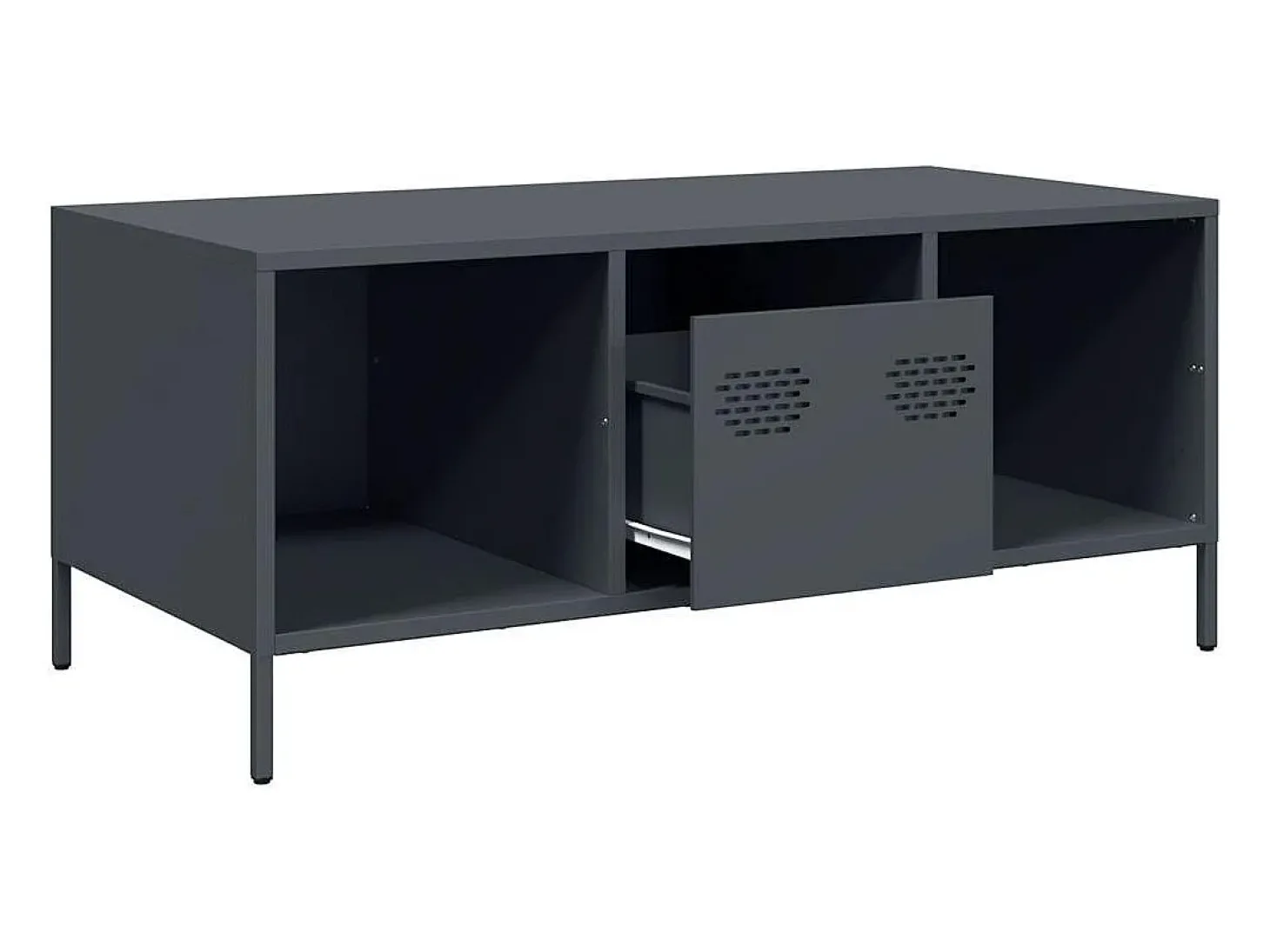 Mesa de centro 101,5x50x43,5 cm aço laminado a frio antracite