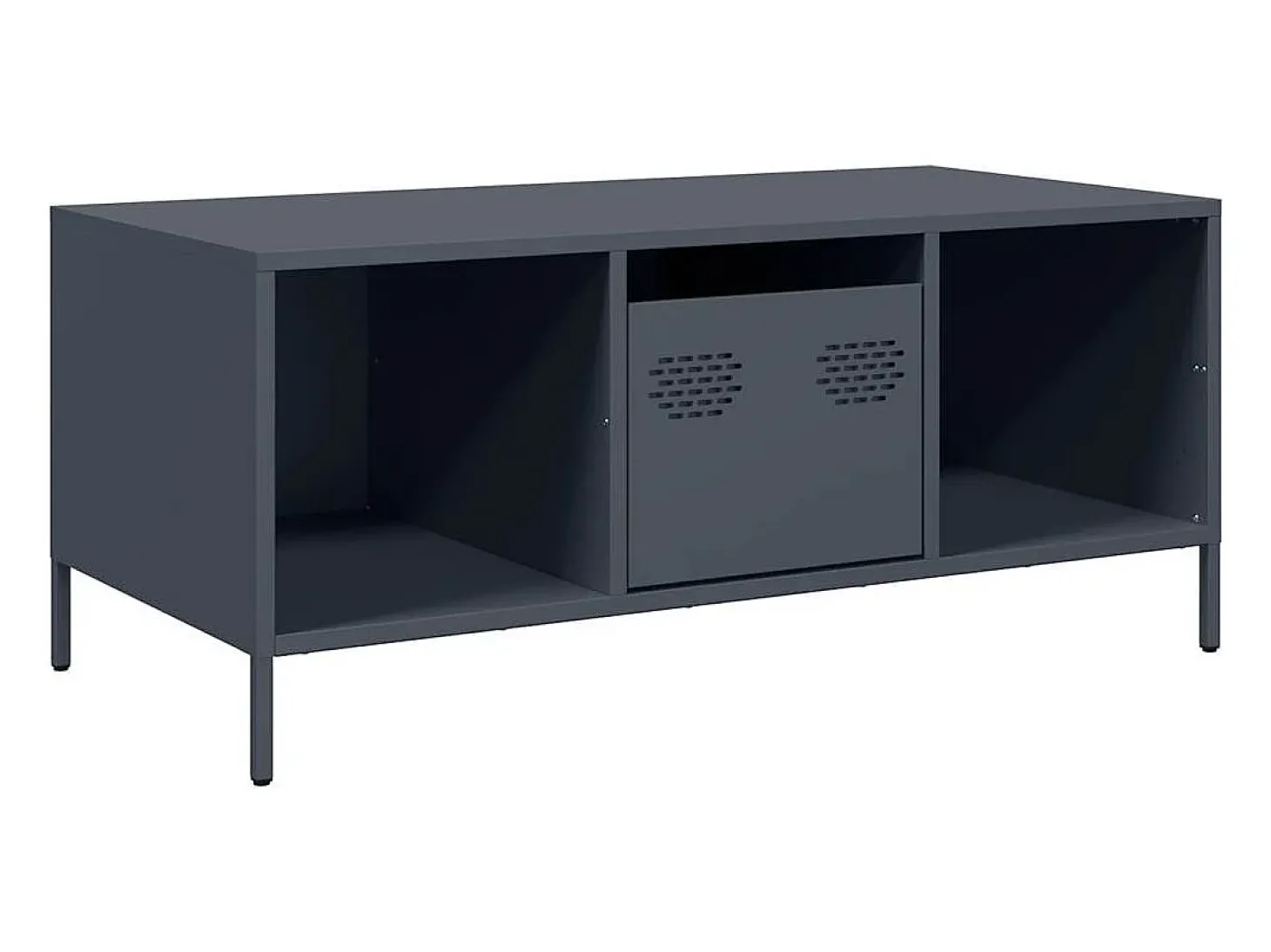 Mesa de centro 101,5x50x43,5 cm aço laminado a frio antracite