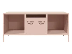 Mesa de centro 101,5x50x43,5 cm aço laminado a frio rosa